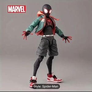 1pc Miles Morales Spider-Man Action Figure Collectible PVC Model